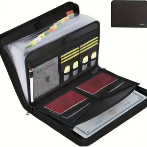 13-pocket Expandable File Folder, 1 Count Multi-pocket File Folder, Portable Filing System for Offices and Homes, Office Accessories