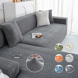 1 Piece Waterproof Jacquard Velvet Sofa Cover - Suitable for All Seasons, Integrated Wrap Design, Dustproof, Non-Slip and Universal Sofa Protector, Suitable for Living Room, Bedroom, and Various Sofas