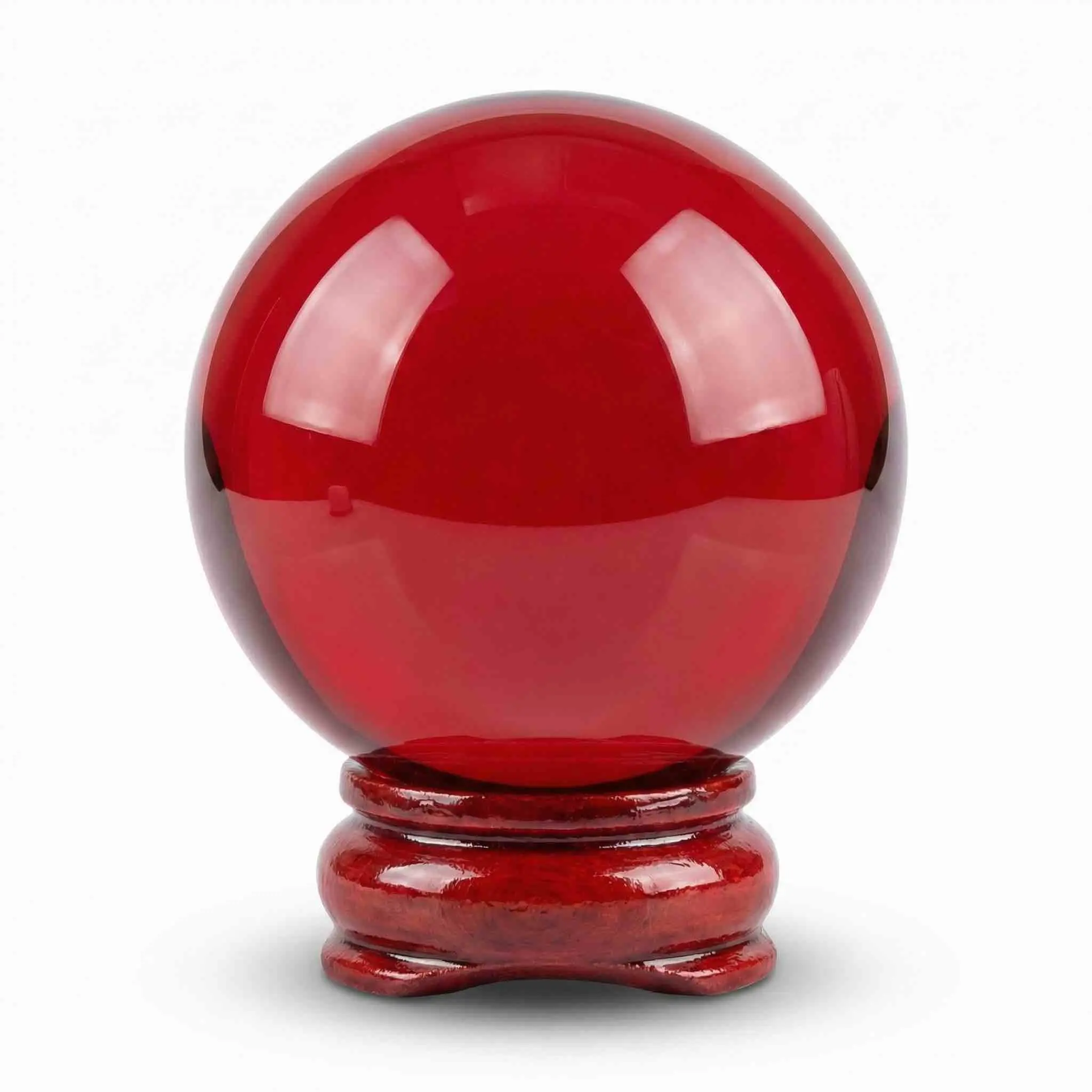 50mm Red Crystal Ball — Scrying and Passion Energy Divination Sphere