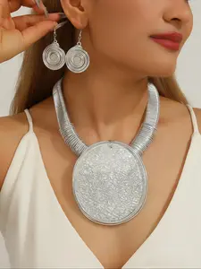 Punk Style Exaggerated  Jewelry Set, Matching Jewelry Set, Elegant Jewelry Set, Fashion Jewelry for Party, Daily Clothing Decor, Trendy All-match & Exquisite Jewelry for Birthday Gift, Pendant