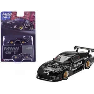 Mini GT Mazda RX-7 LB-Super Silhouette #20 "Liberty Walk" Black Limited Edition 1/64 Diecast Model Car