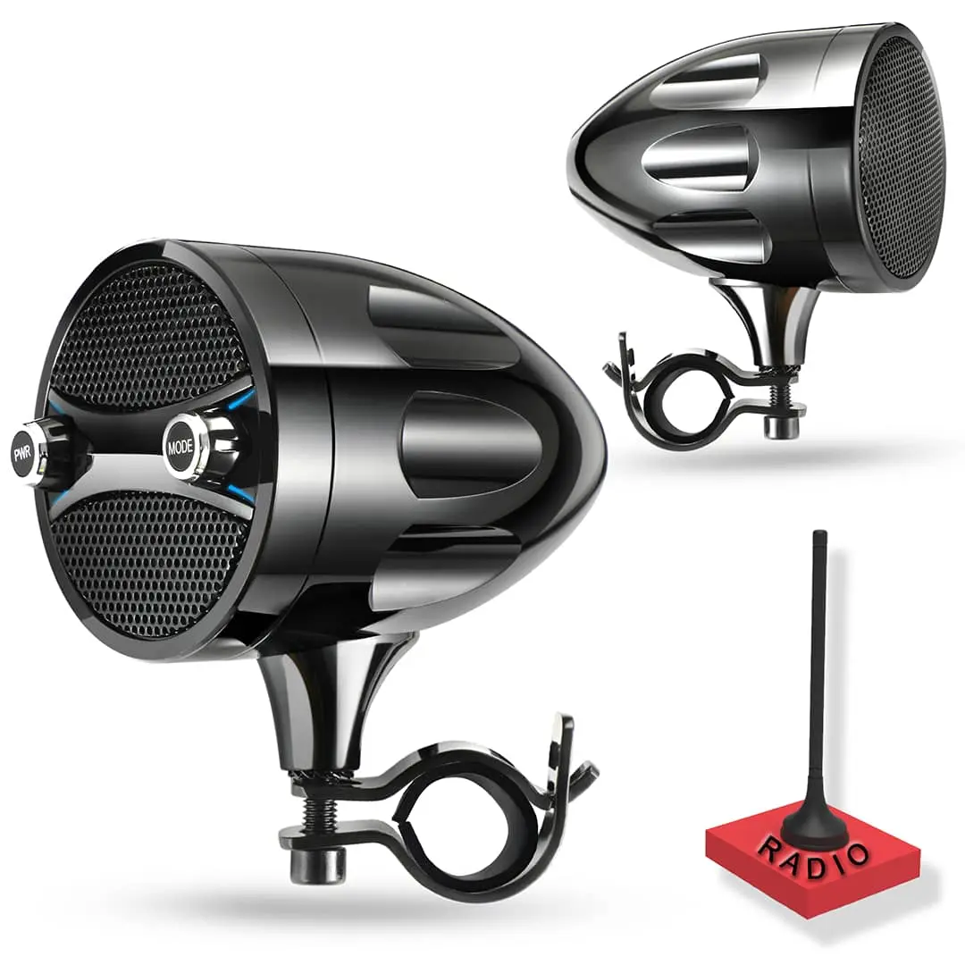 KSPEAKER S7BL Black Motorcycle Bluetooth Speakers