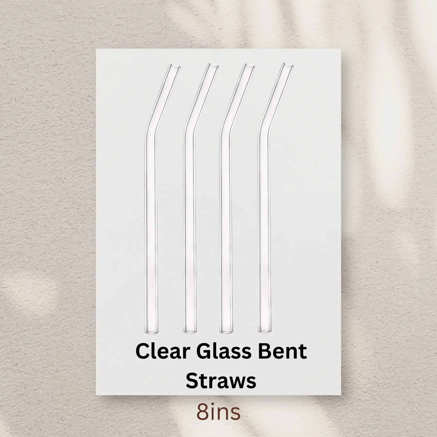 Clear Glass Bent Straw