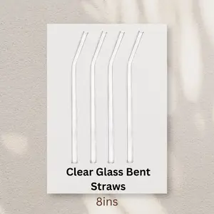 Clear Glass Bent Straw Clear Glass Bent Straw