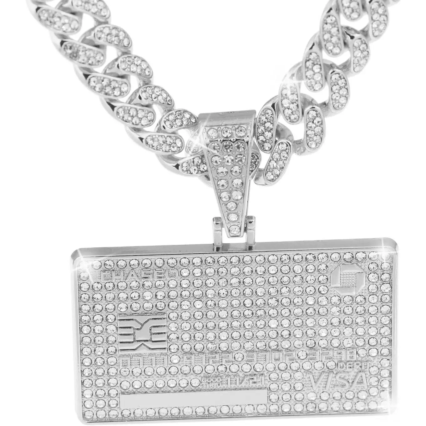 Cuban Link Chain for Men Women with Pendant,miami Ice Out  Cuban Link Necklace  Hop
