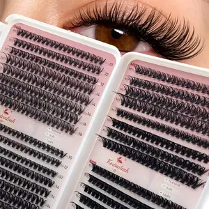640pcs Natural Lash Clusters Individual Lashes 30D 40D 60D 10mm 12mm 14mm 16mm Mixed Length Fluffy Reusable Eyelash Clusters Book Cluster Lashes Soft Lightweight False Lashes Lash
