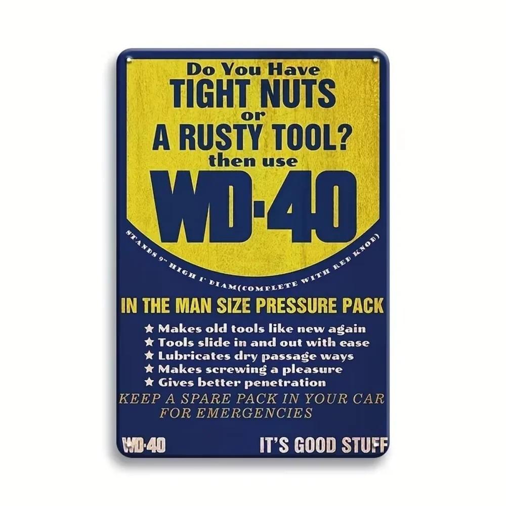 12x8 Inch Funny Man Cave Garage Sign Do you have tight nuts or rusty tools Vintage Metal Sign for Home and Garage Wall Decor