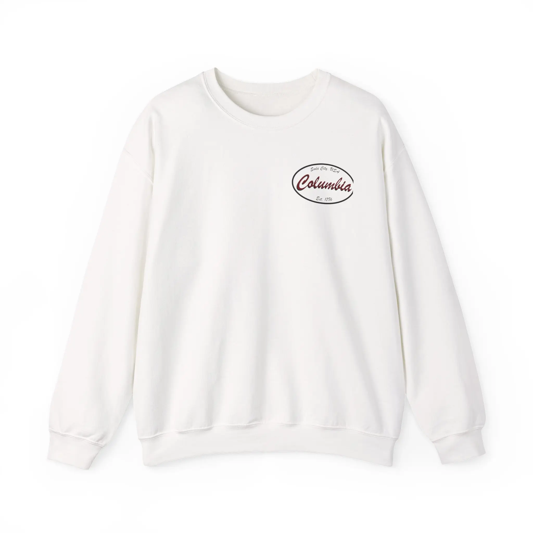 Columbia vintage logo Crewneck Sweatshirt | city skyline, palm trees