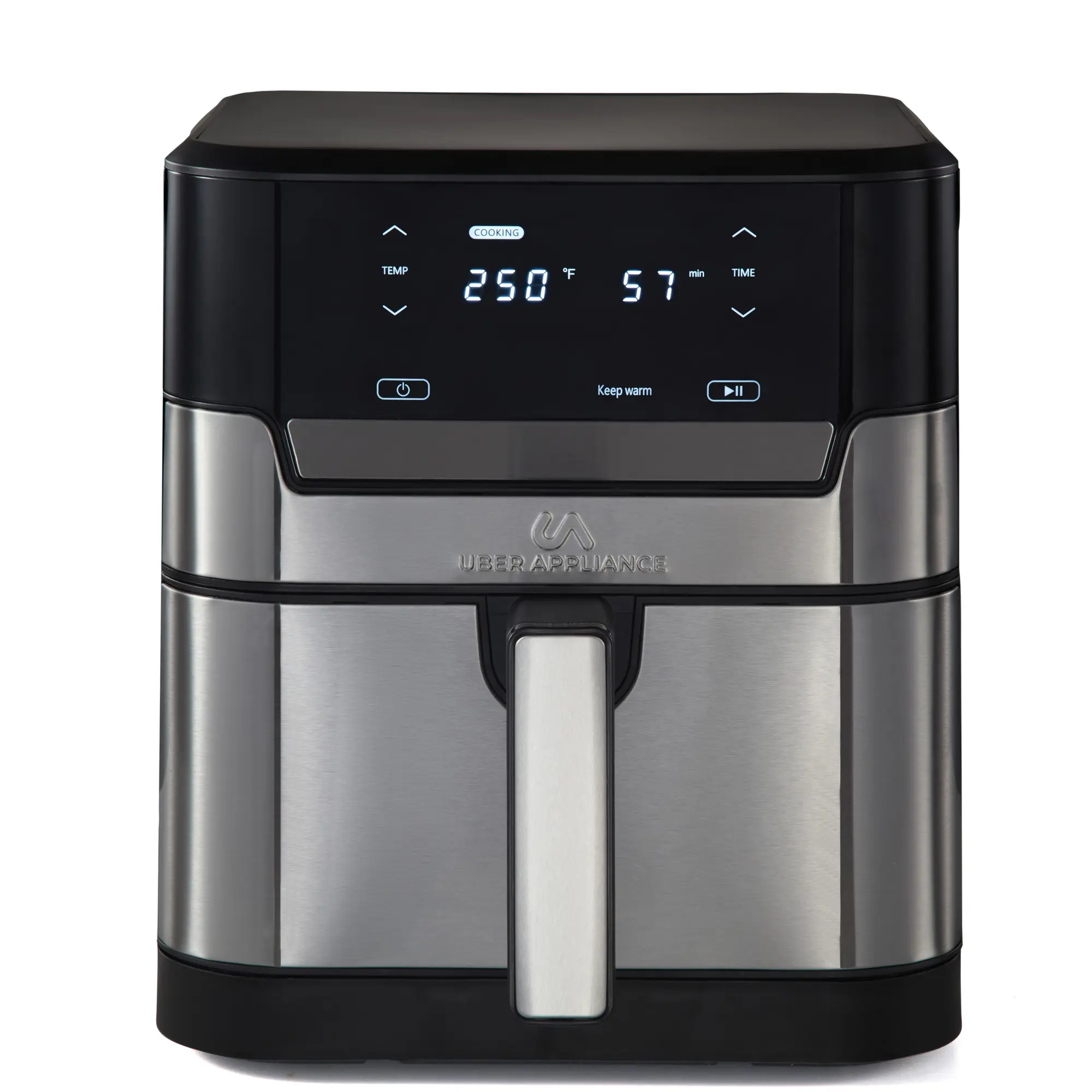 Uber Appliance Air fryer XL Premium - 7QT SS Stainless Steel - Ceramic non-stick Non Toxic