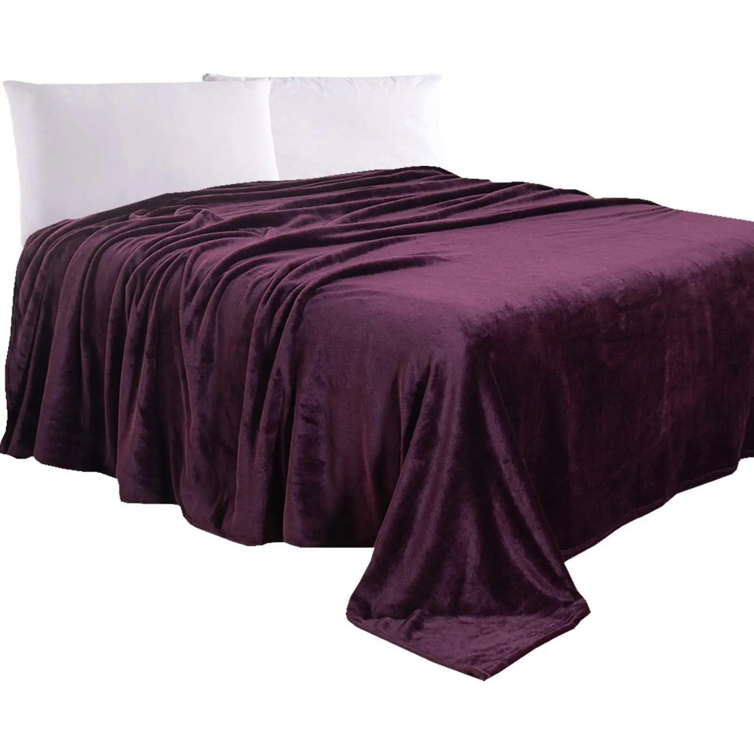 Ultra-Soft Flannel Throw Blanket for Adults - Velvety Lightweight Fuzzy Bedding for Couch, Travel - King/California King Size - Teal, Navy Blue, Dusty Rose, Light Pink, Black, All Seasons