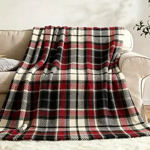 Flannel Multi-Color Checkered Blanket 60x80in Lightweight Soft Throw for Travel Picnics Sofas Chairs Living Rooms Camping All Seasons Mellow Blanket Soft Comfortable Checkered Design Versatile Uses