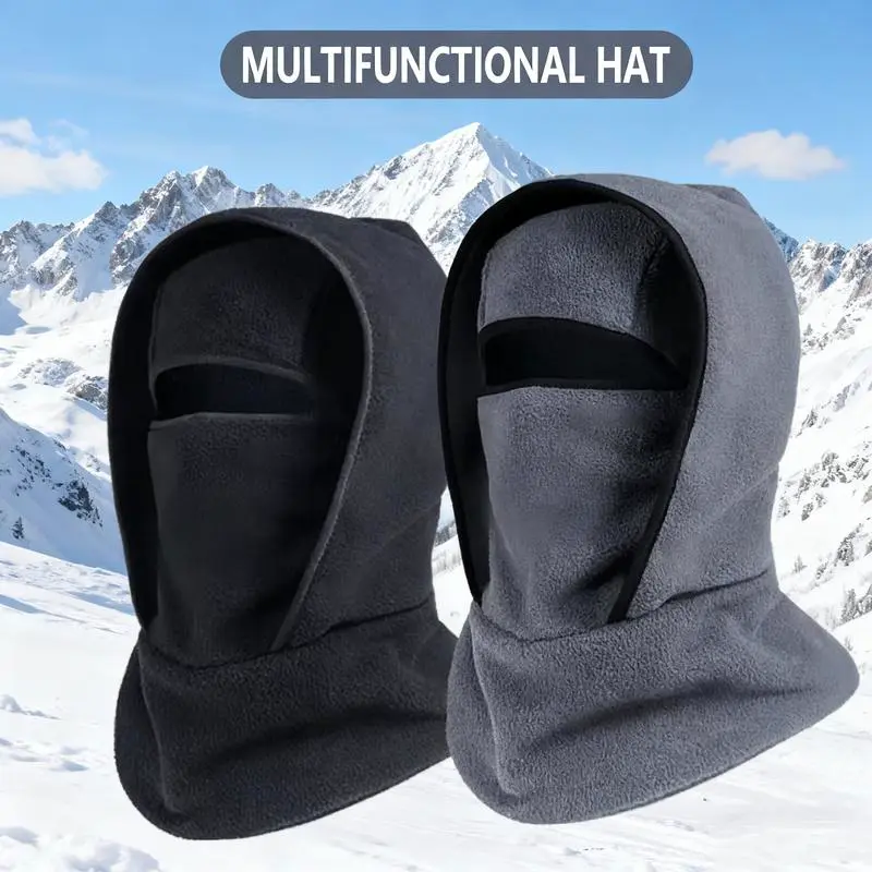 Multifunctional Hat Multi-layer Design Windproof and Warm Outdoor Winter Warm Hat with Integrated Neckband for Cycling Skiing Sports One-Piece Ski Head Cover & Neck Gaiter