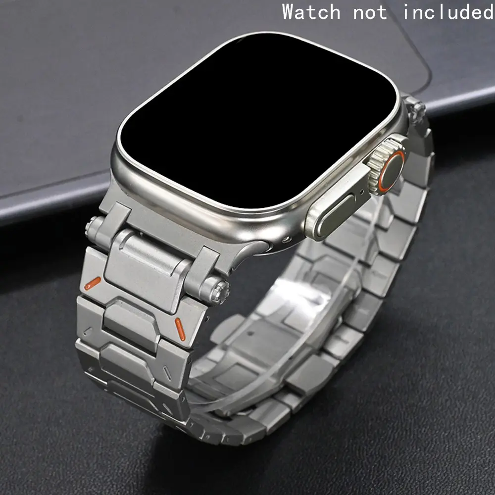 Stainless Steel metallic Bracelet Band, Luxury Smart Watch Band, Smartwatch Strap for Apple Watch Ultra 2/1 49mm Band for iWatch Series 10 46mm 9 8 7 6 5 SE 44mm 45mm 42mm, Smart Watch Straps, Smart Watch Accessories, Wearable