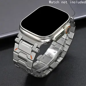 Stainless Steel metallic Bracelet Band, Luxury Smart Watch Band, Smartwatch Strap for Apple Watch Ultra 2/1 49mm Band for iWatch Series 10 46mm 9 8 7 6 5 SE 44mm 45mm 42mm, Smart Watch Straps, Smart Watch Accessories, Wearable