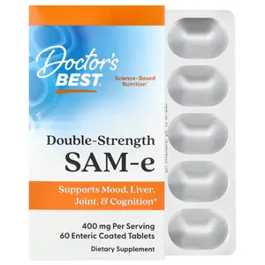 Doctor's Best SAM-e, 400 mg, 60 Enteric Coated Tablets