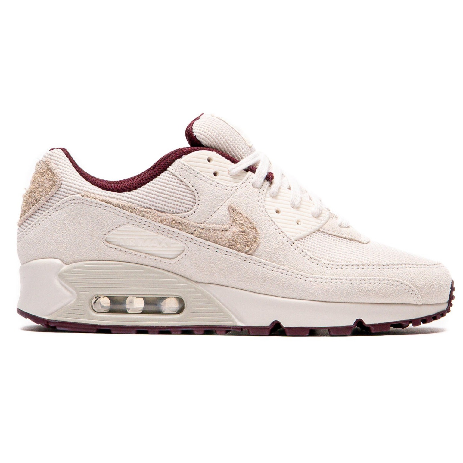 Nike Air Max 90 PRM Sail Burgundy Crush HQ1712-001 Men's Fashion Sneaker New
