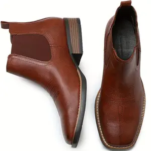 Men's Solid Color Chelsea Boots