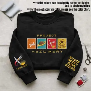Planet Project Hail Mary Embroidered Sweatshirt , Amaze Amaze Amaze Sweatshirt, Sci-fi Fantasy Bookish Shirt, Book Lover Gift