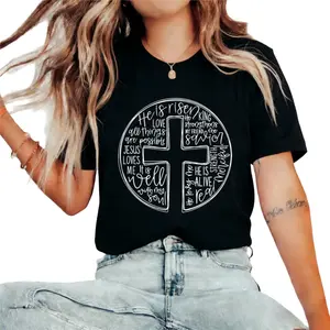 Women's Christian Tee – He is Risen Faith-Based Shirt with Inspirational Message