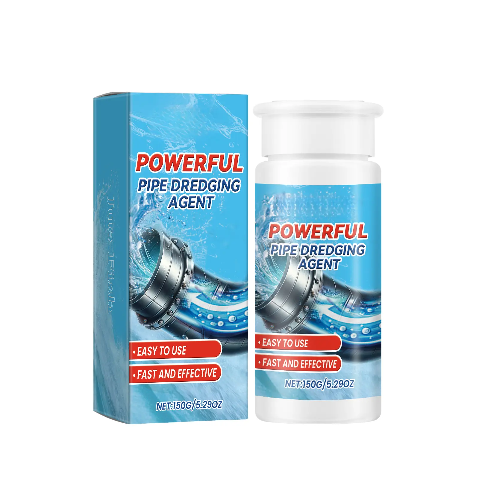 Concentrate Drain Cleaner Powder Pack - Strong Cleaning Agent, Fast-Acting Drain Line Unclogger for Household Sink, Effective Decontamination