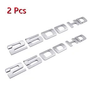 2pcs 2500HD Emblem Letters for GMC Sierra Silverado Door Tailgate Badges Decal