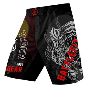 BattleFitGear Men’s Fight Shorts – Shadow Tiger | Breathable, Stretchable, Designed for MMA, BJJ, Jiu-Jitsu, Crossfit & Fitness