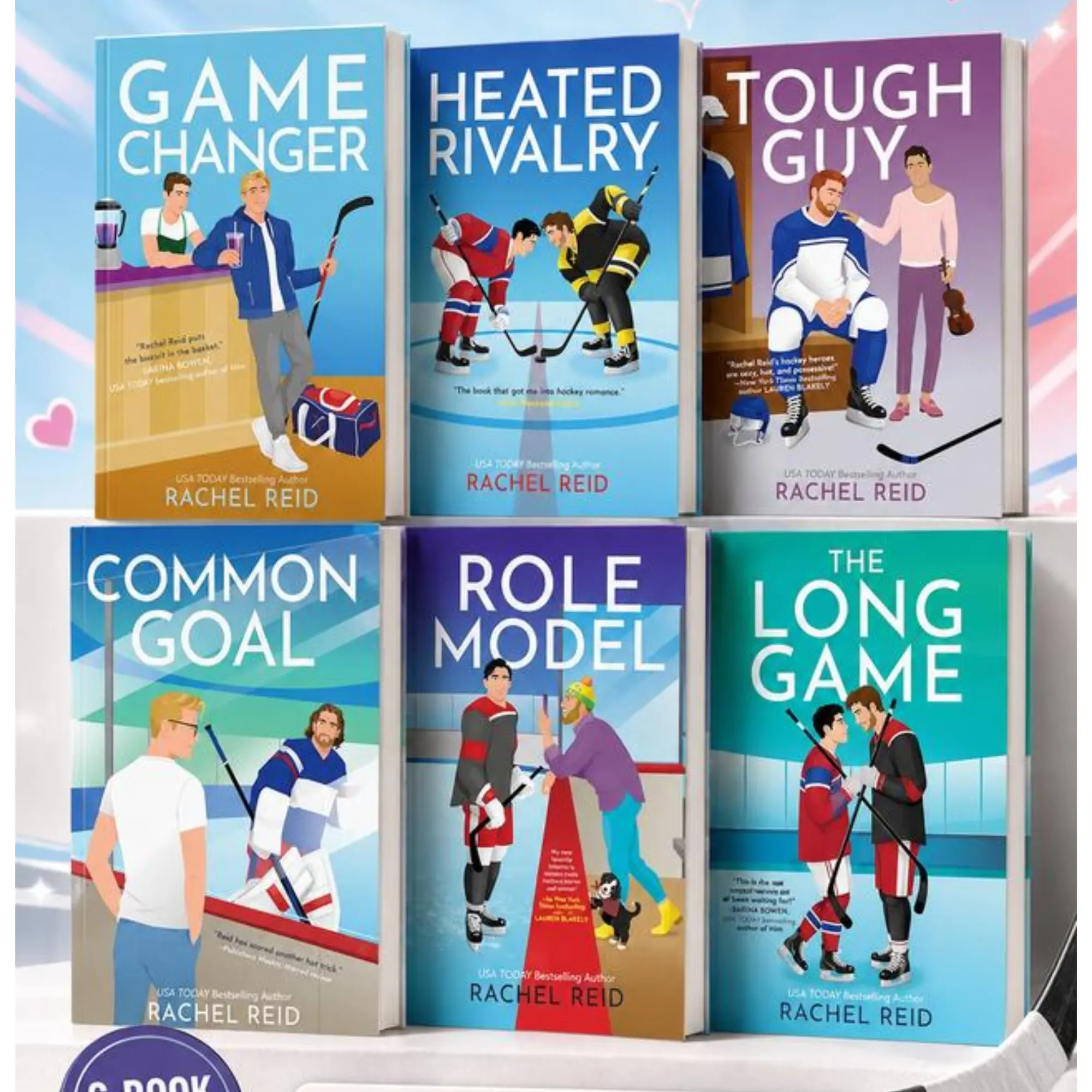 Rachel Reid Game Changers 6-Book Paperback Set – Hockey Romance Book Bundle, Sports Romance Collection, BookTok Reader Gift