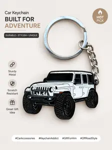 Off-Road Car Keychain Heavy Duty Double Sided Metal Key Ring For Men Scratch Resistant Premium Quality Enamel Coating Ideal For Adventure Enthusiasts Summervibes Rugged Compact tiktokshopspringglowup