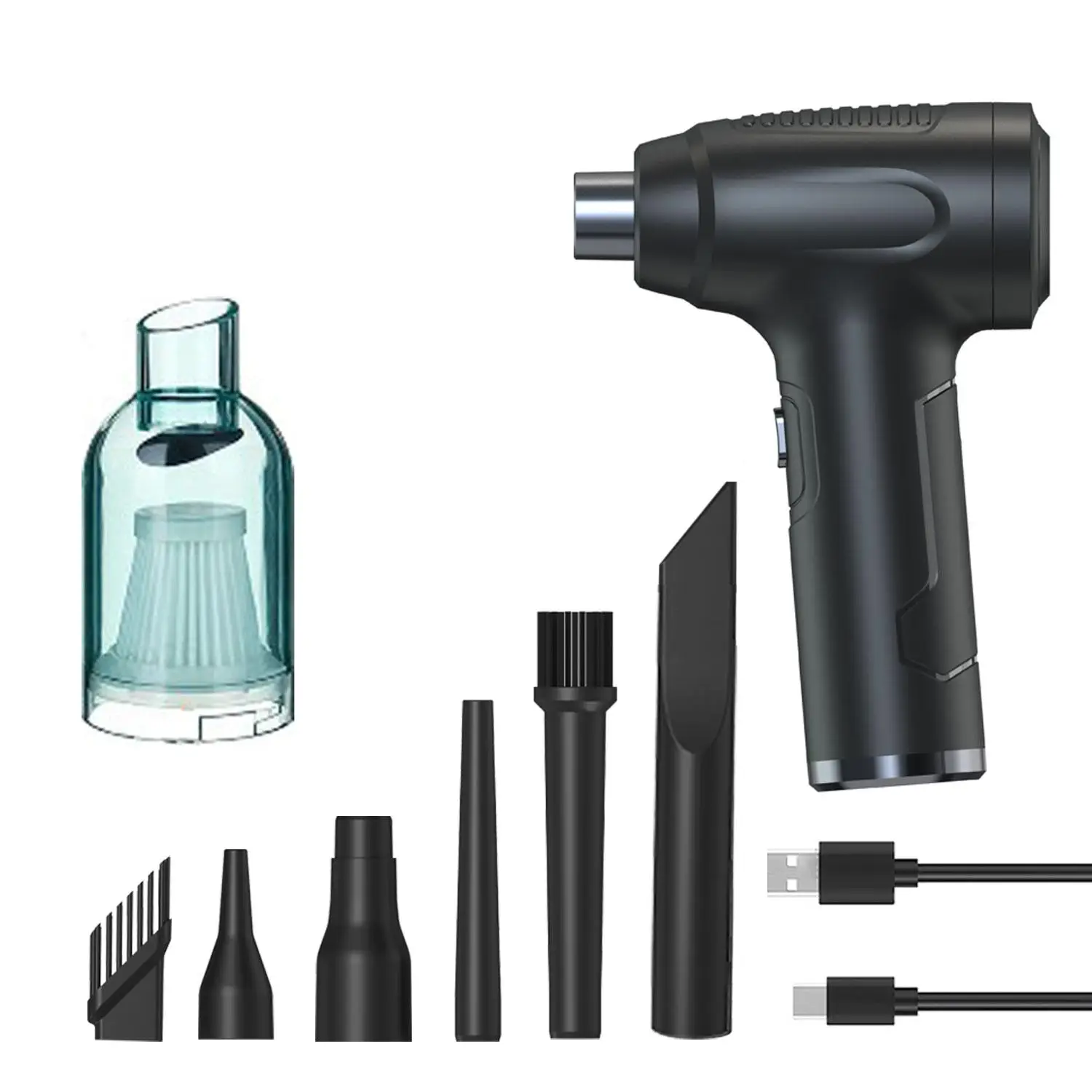 4 In 1 Multi-functional Cordless Vacuum Cleaner, Mini Handheld Vacuum Cleaner, USB Rechargeable Vacuum Cordless Cleaning Tool for Bedroom