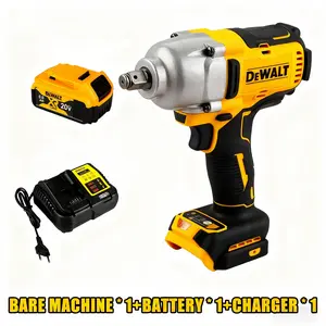 DEWALT DCF900 Kit 1/2In Brushless Cordless High Torque Impact Wrench with Hog Ring Anvil 20V Power Tools Battery Charger for Professionals