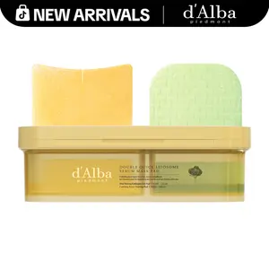 [NEW] [OFFICIAL d'Alba] Double Quick Liposome Serum Mask Pad, Vita Toning Collagen Gel Pads, 70 Count (4.23 fl oz / 125 mL) + Calming Toner Peeling Pads, 30 Count (3.38 fl oz / 100 mL)