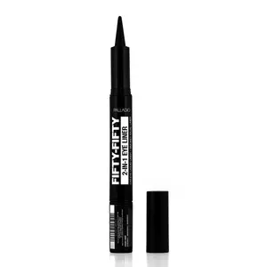 Palladio Fifty-Fifty Cat-Eye + Smoky Kajal Eyeliner - Dual-Ended 2-in-1 Liquid Liner & Kajal Crayon for Versatile Eye Looks - Cruelty-Free, Paraben-Free, Gluten-Free