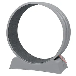 Gray PP Track Connector Assembly 80x34x86CM Round Shape with Gray Carpet 1 Cat Teaser Stick 15kg Cat Treadmill