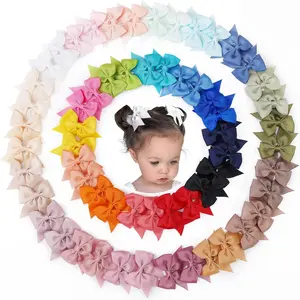 60 Pieces Baby Bows Alligator Hair Clips in 30 Pastel Colors, Barrettes and Bows for Baby Girls,Toddlers,Kids