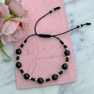 Black Tourmaline Bracelet Beaded Gemstones