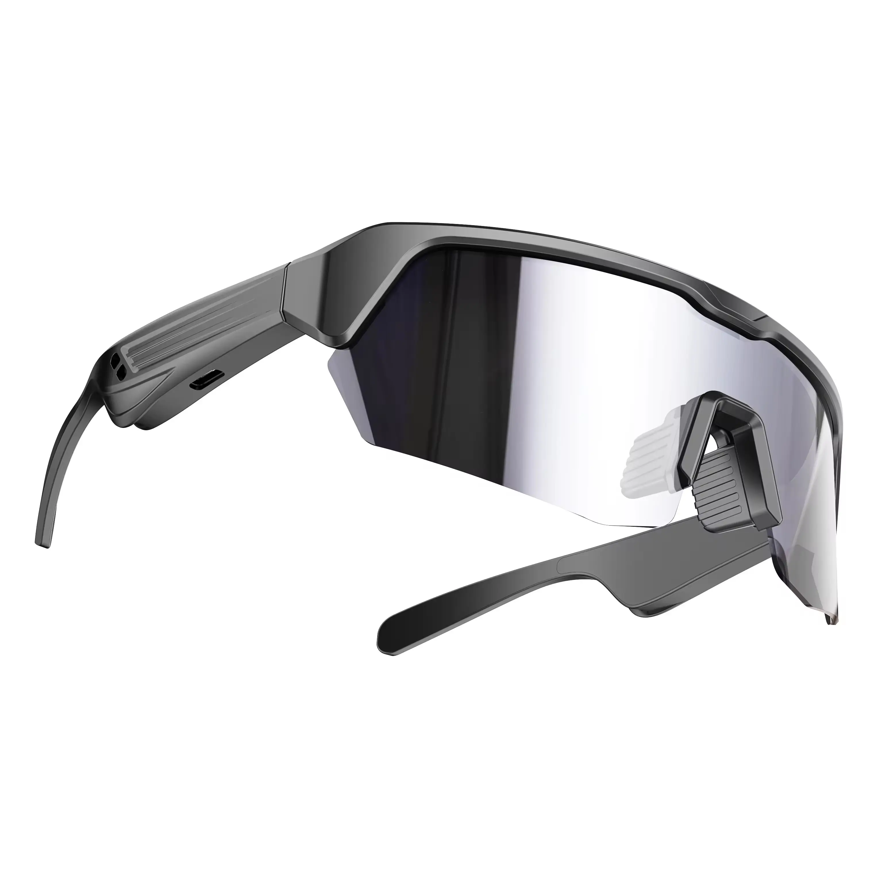 YJ006 Wearable Hybrid Smart Audio Glasses - Wireless Wearable Smart Glasses for Sports Lovers with Bluetooth, Windproof Outdoor Sports Sunglasses, Stylish Cycling Use & Call Support, Multifunctional Smart Glasses
