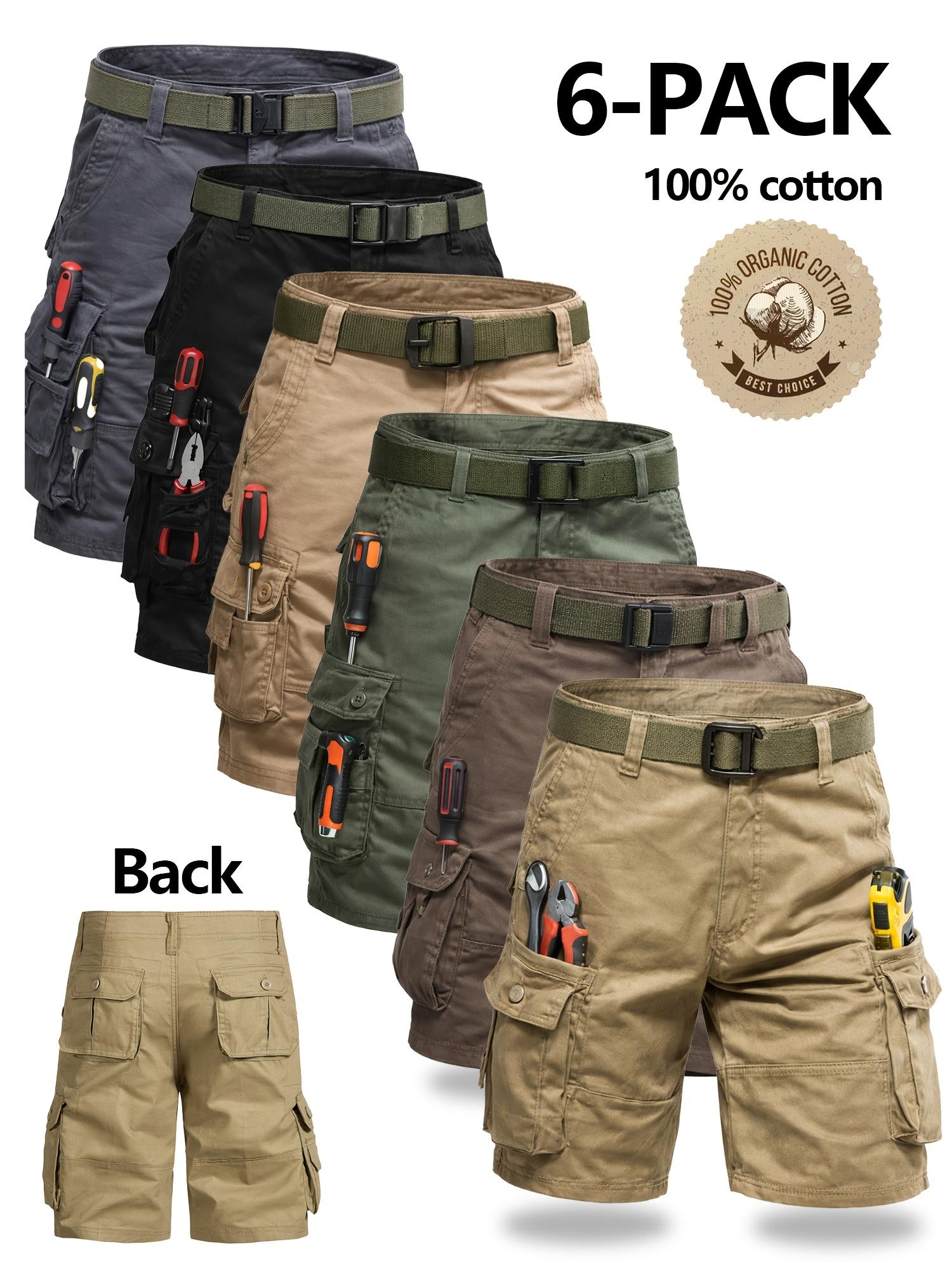 6-pack men’s cargo pants, tactical men’s shorts, men’s shorts with multifunctional pockets, suitable for golf and outdoor activities, men’s hiking shorts, wear-resistant, wrinkle-resistant, breathable shorts 6-pack men’s cargo pants, tactical men’s shorts, men’s shorts with multifunctional pockets, suitable for golf and outdoor activities, men’s hiking shorts, wear-resistant, wrinkle-resistant, breathable shorts