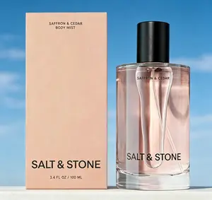 Salt & Stone Saffron & Cedar Body Mist 100ml, Skincare Infused Hydrating Hair & Body Spray, Vegan Cruelty-Free Unisex Fragrance with Glycerin & Red Algae