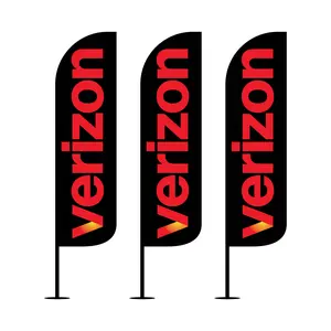 12ft Verizon Outdoor Advertising Feather Flags (Pack of 3) – Hardware Not Included