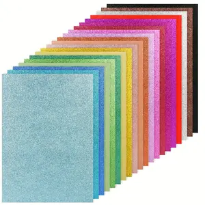 40 Sheet 20 Color Glitter Cardstock - A4 Size, Thick Paper, No Shed Glitter, Perfect for Card Making, Scrapbooking, DIY Projects