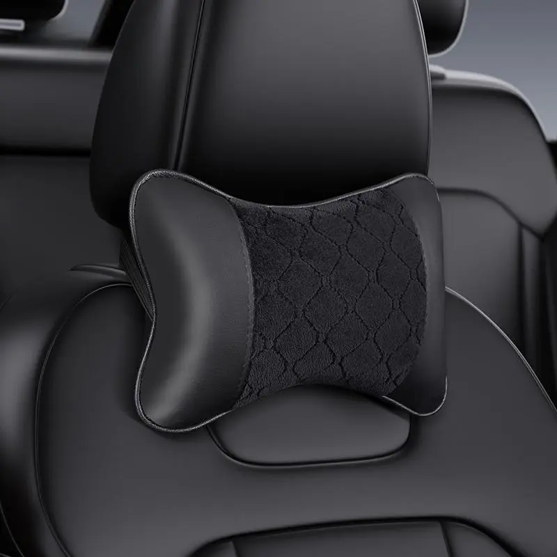 Universal Car Headrest PU Leather Neck Pillow, Soft Comfortable Seat Rest Cushion, Auto Interior Accessories Decorations Automotive