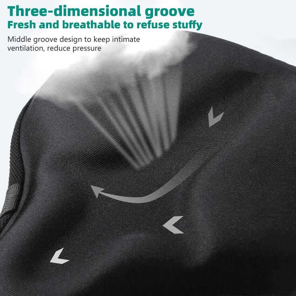 KEPEAK Silicone Bicycle Seat Cushion Cover, Thickened Widened Soft Comfortable, for Road and Mountain Bikes, Men's Women's Sports Cycling Accessory