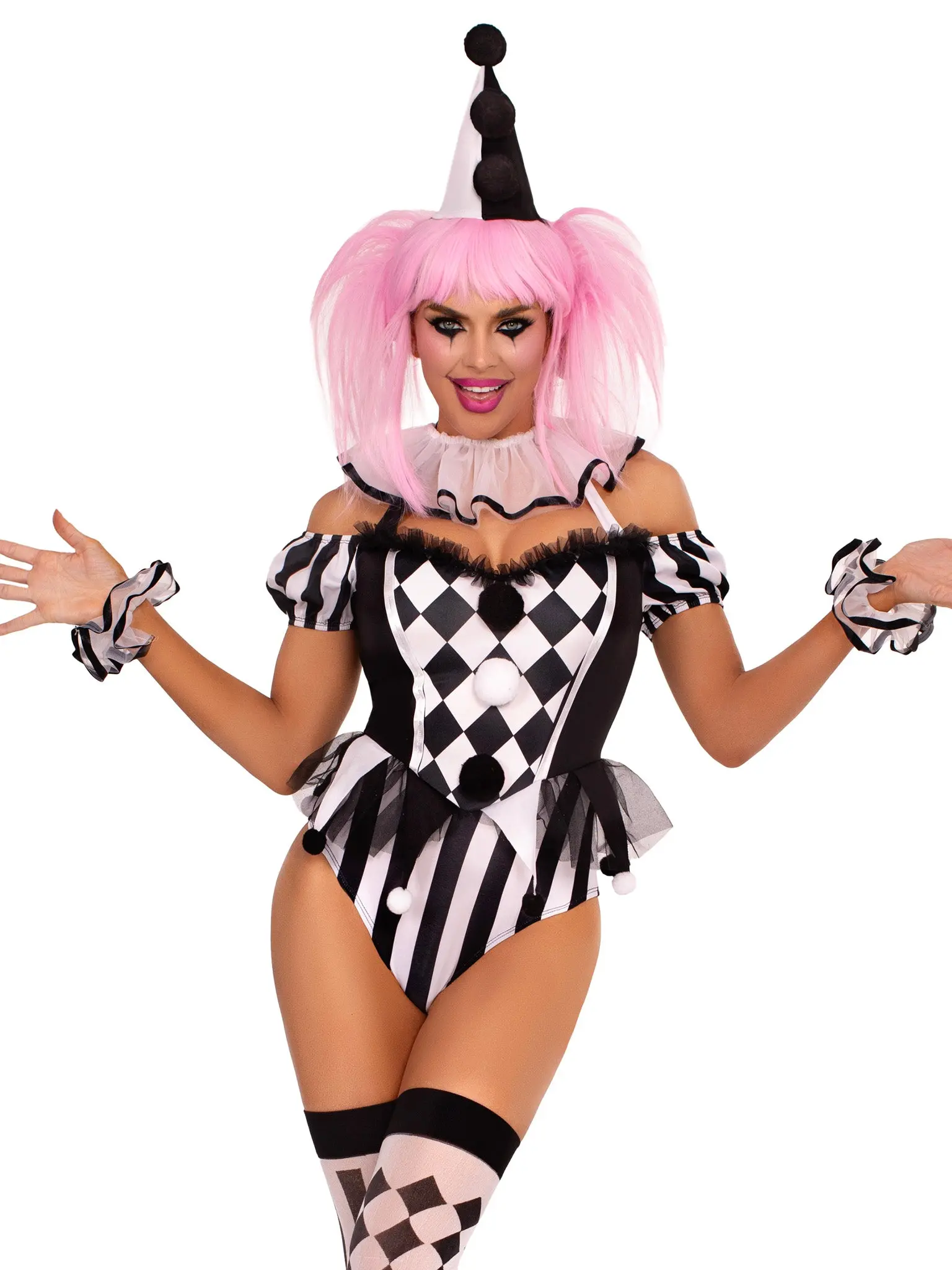 Captivating Circus Clown Halloween Costume Captivating Circus Clown Halloween Costume