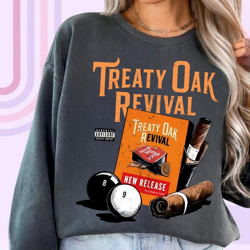 Treaty Oak Revival Bad State of Mind TShirt Hoodie Unisex Cotton 1Side, Music Graphy Tee, Rock Band Treaty Oak Revival, Gift for Him for Dad, Gift for Her for Mom NickaeanSpringaer