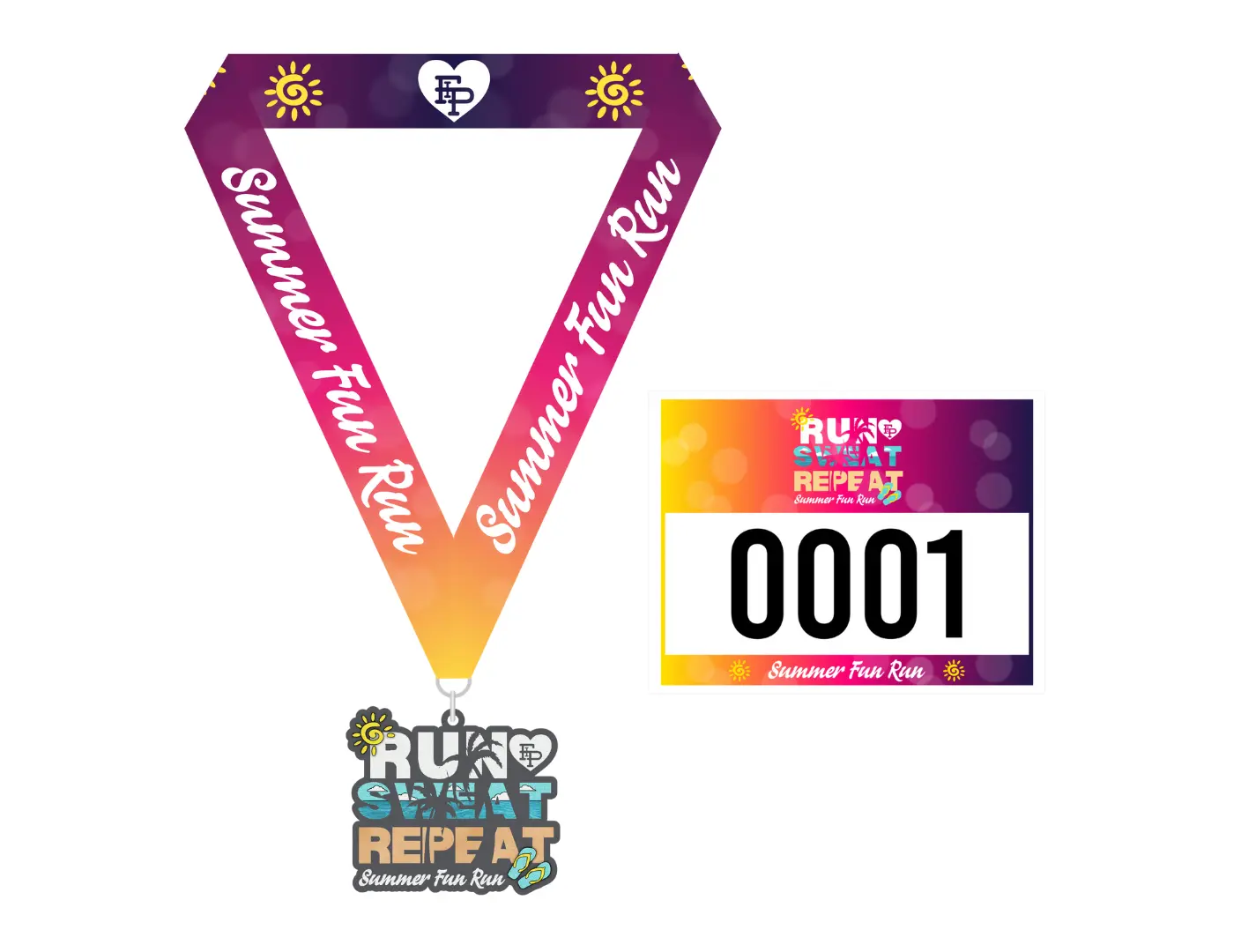 Run, Sweat, Repeat Medal Only
