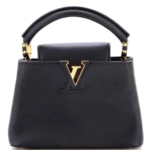 Pre-owned Louis Vuitton Leather Top Handle Bags Capucines Bag Mini by Rebag