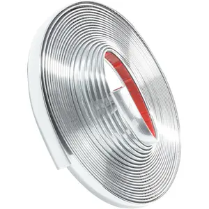 1/2 Inch Wide 25FT Chrome Tape for Cars, Automotive Chrome Trim Molding, Auto Body Trim Strip, Universal Trims for Most Truck RV Door Window Car Accessories