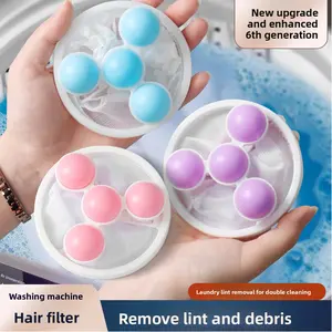 Washing Machine Lint Remover Universal Floating Hair Catcher Filter Cleaner for Home Laundry Hair Removal Mesh Disc