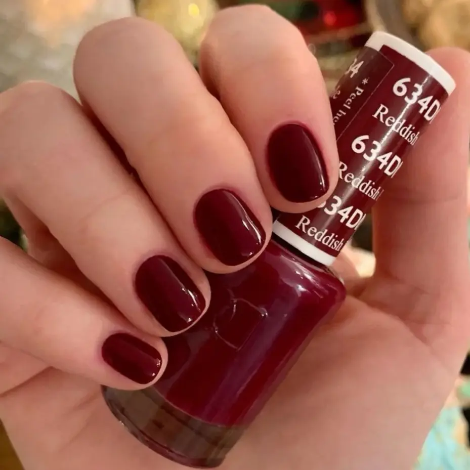DND 634 REDDISH PURPLE Gel and Lacquer Duo nail care nail art color