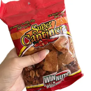 6-Pack Winnuts Cacahuate Super Cantinero spicy Snack Protein Peanut botanas mexicanas Chilli garlic tortilla chip Crunchy Crispy Crunch Flavor Taffy dried nut